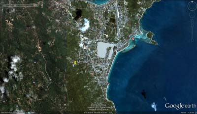 carte google earth pour repérage de la maison à louer à Koh Samui en Thaïlande